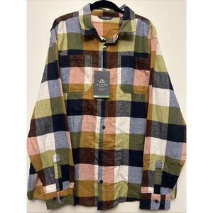 Alpine design men's‎ flannel shirt, XL, multicolor plaid NWT